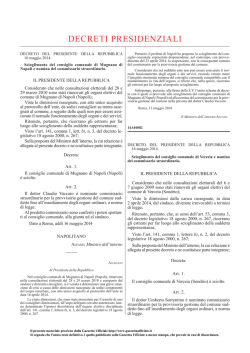 DECRETI PRESIDENZIALI