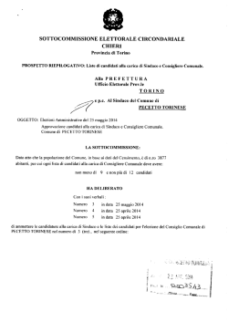 Liste comunali 2014 - Comune di Pecetto Torinese