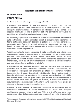 Economia sperimentale - AEEE
