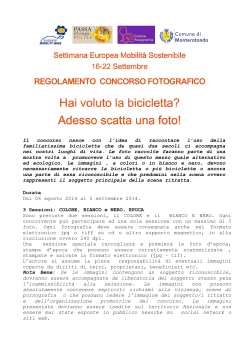 Hai voluto la bicicletta? Hai voluto la bicicletta? Adesso scatta una