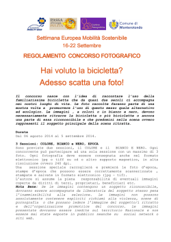 Hai voluto la bicicletta? Hai voluto la bicicletta? Adesso scatta una