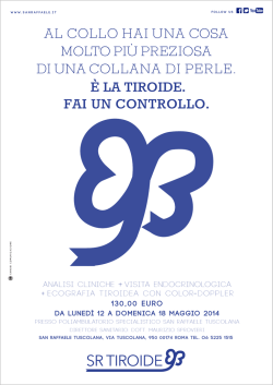 &Egrave; LA TIROIDE. FAI UN CONTROLLO. AL COLLO HAI