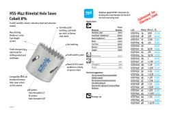 57 75H HSS-M42 Bimetal Hole Saws Cobalt 8%