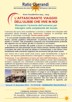 Informativa e calendario seminari Ratio Operandi 2014