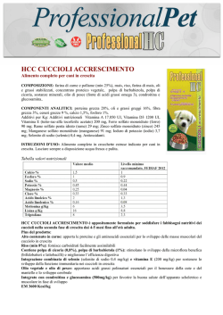 HCC CUCCIOLI ACCRESCIMENTO