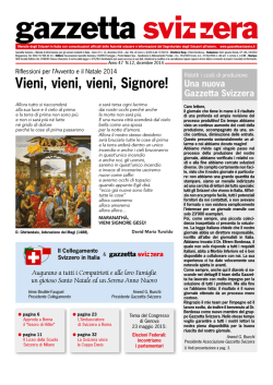 dicembre 2014 - Gazzetta Svizzera