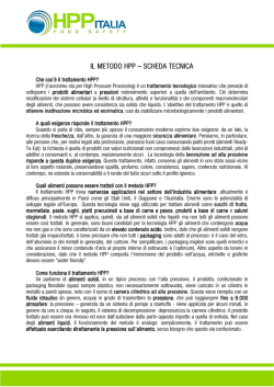HPP italia Scheda tecnica