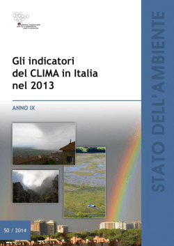Gli indicatori del clima in Italia - SCIA