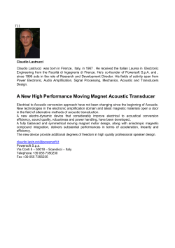 A New High Performances Moving Magnet Acoustic Transducer