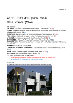 GERRIT RIETVELD (1888 - 1964) Casa Schroder (1924) - e