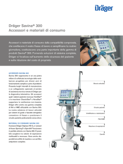 Dr&auml;ger Savina&reg; 300 Accessori e materiali di consumo