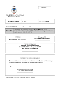 Data 12/11/2014 - Comune di Cavagnolo