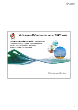 Il Comune di Concorezzo verso EXPO 2015