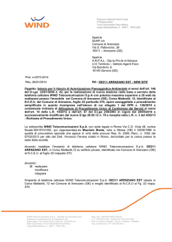 ISTANZA WIND_ENA HOTEL - SUAP Comune di Arenzano