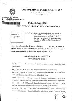 delibera n.39 del 12.06.2014 - Consorzio di Bonifica 6 Enna