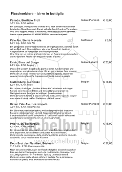 la carta dei vini Ristorante Sichelburg ()