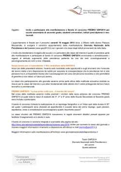Invito a partecipare alla manifestazione e Bando di concorso