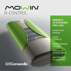 Manuale di istruzioni - Mowin Remote Control