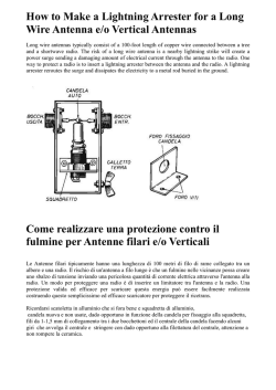 How to Make a Lightning Arrester for a Long Wire Antenna e/o