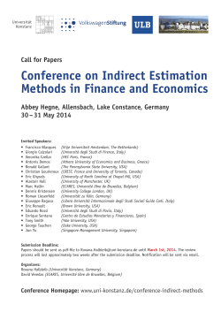 Conference on Indirect Estimation Methods in Finance and Economics