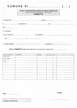 Disdetta TOSAP modulo