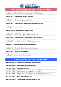 Scarica Elenco Procedure e Modelli