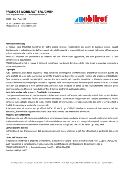Politica sulla Privacy