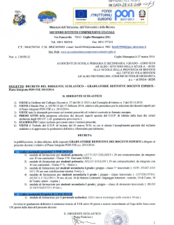 GRADUATORIE DEFINITIVE DOCETI ESPERTI
