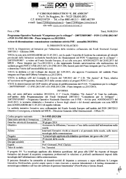 PON FSE 2013/2014. Disseminazione dei risultat