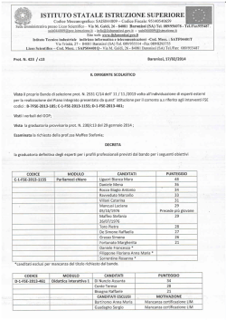 ISTITUTO STATALE ISTRUZIONE SUPERIORE
