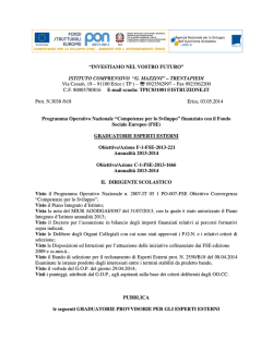 graduatoria provv. esperti esterni pon- fse2013 -f1-c1