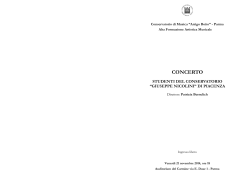 Concerto allievi Conservatorio di Piacenza 21-11-2014