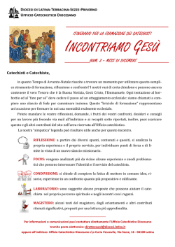 INCONTRIAMO GESﾙ - Diocesi di Latina
