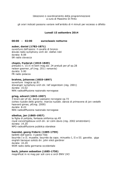 Lunedì 15 settembre 2014