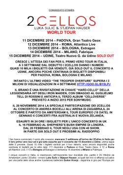 WORLD TOUR 11 DICEMBRE 2014 – PADOVA, Gran Teatro Geox