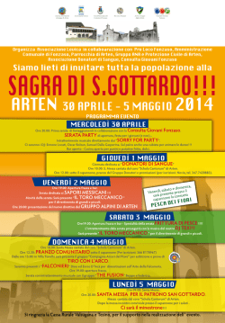 la sagra di San Gottardo