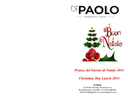 Il Pranzo del Giorno di Natale 2014 Christmas Day Lunch