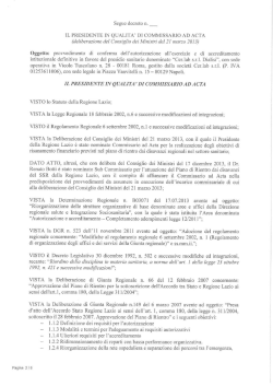 Decreto n. U00409 del 26 novembre 2014