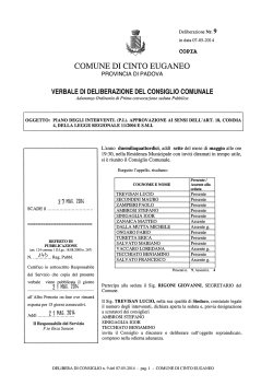 COMUNE DI CINTO EUGANEO PROVINCIA DI PADOVA