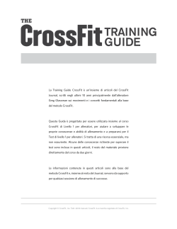 Training Guide CrossFit - Crossfit Magazine Italia