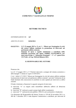 Download "Testo di Determinazione 2014 - Atto 167"
