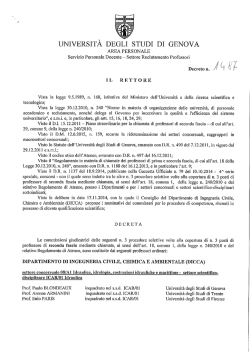 D.R. n. 1487 del 21.11.2014 - Università degli Studi di Genova