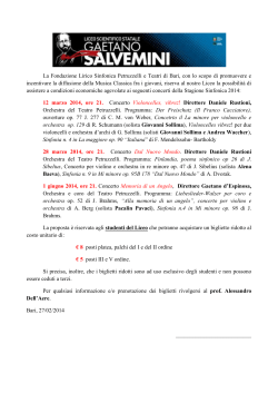 Concerti sinfonici 2014 - Liceo Scientifico Salvemini