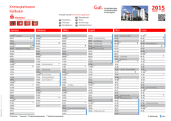 Jahresplaner 2015 - Kreissparkasse Kelheim