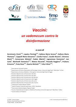 Vaccini: vademecum contro la disinformazione