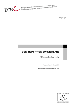 ECRI REPORT ON SWITZERLAND