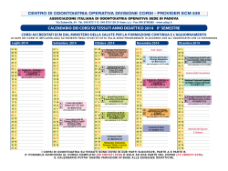 calendario dei corsi su tessuti anno didattico 2014 ii