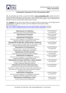 Calendario GVU 2015