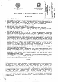 Bando D.R. n.400 del 06.02.2014 - Università degli Studi di Catania