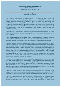Isabella Lo Porto - Associazione Culturale Ischia Musica